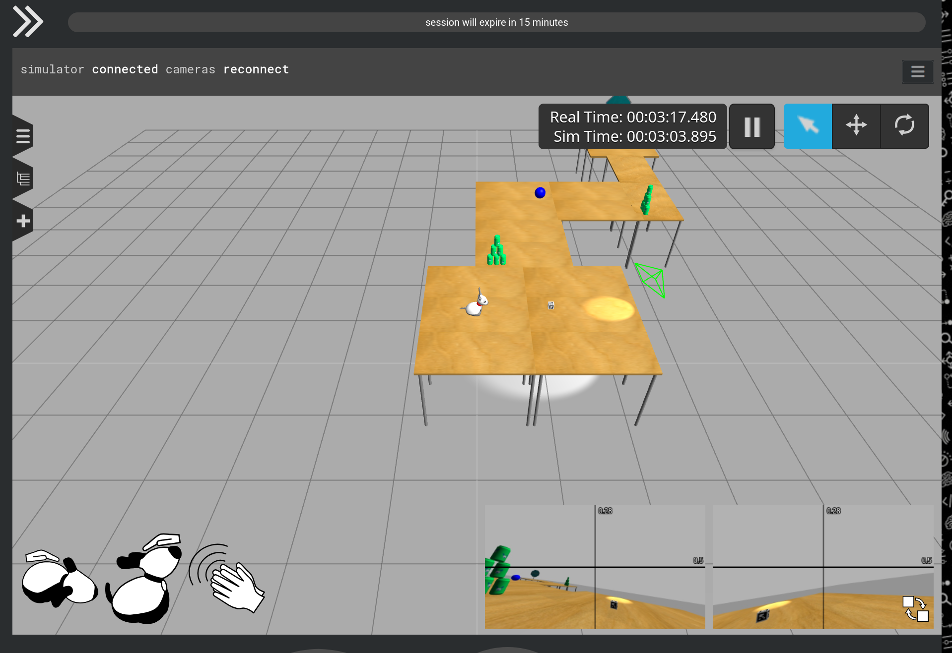 Simulator view